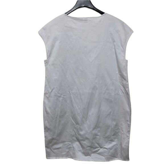 LILLI SUCRE Minimalist Fringe Hem Pocket Sheath Dress M - Picture 5 of 7